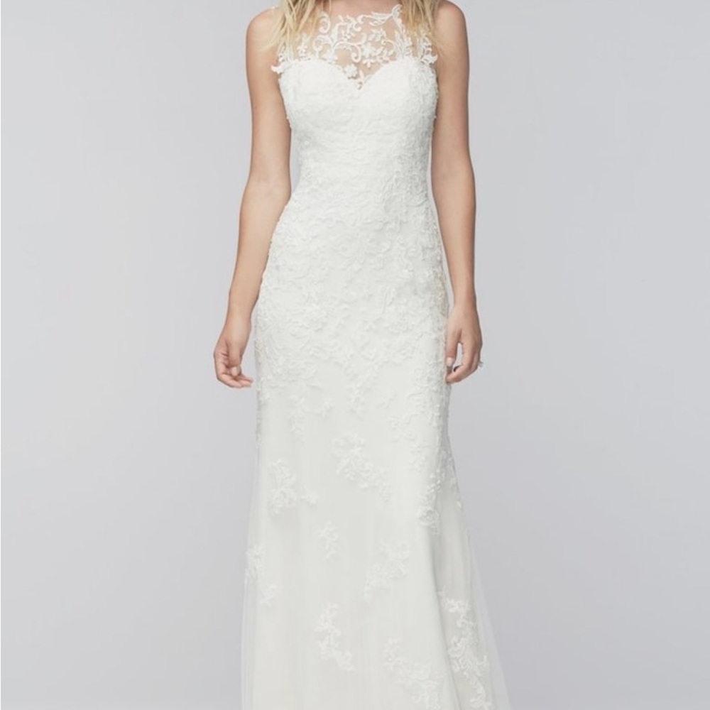 WTOO full length lace wedding dress size 14